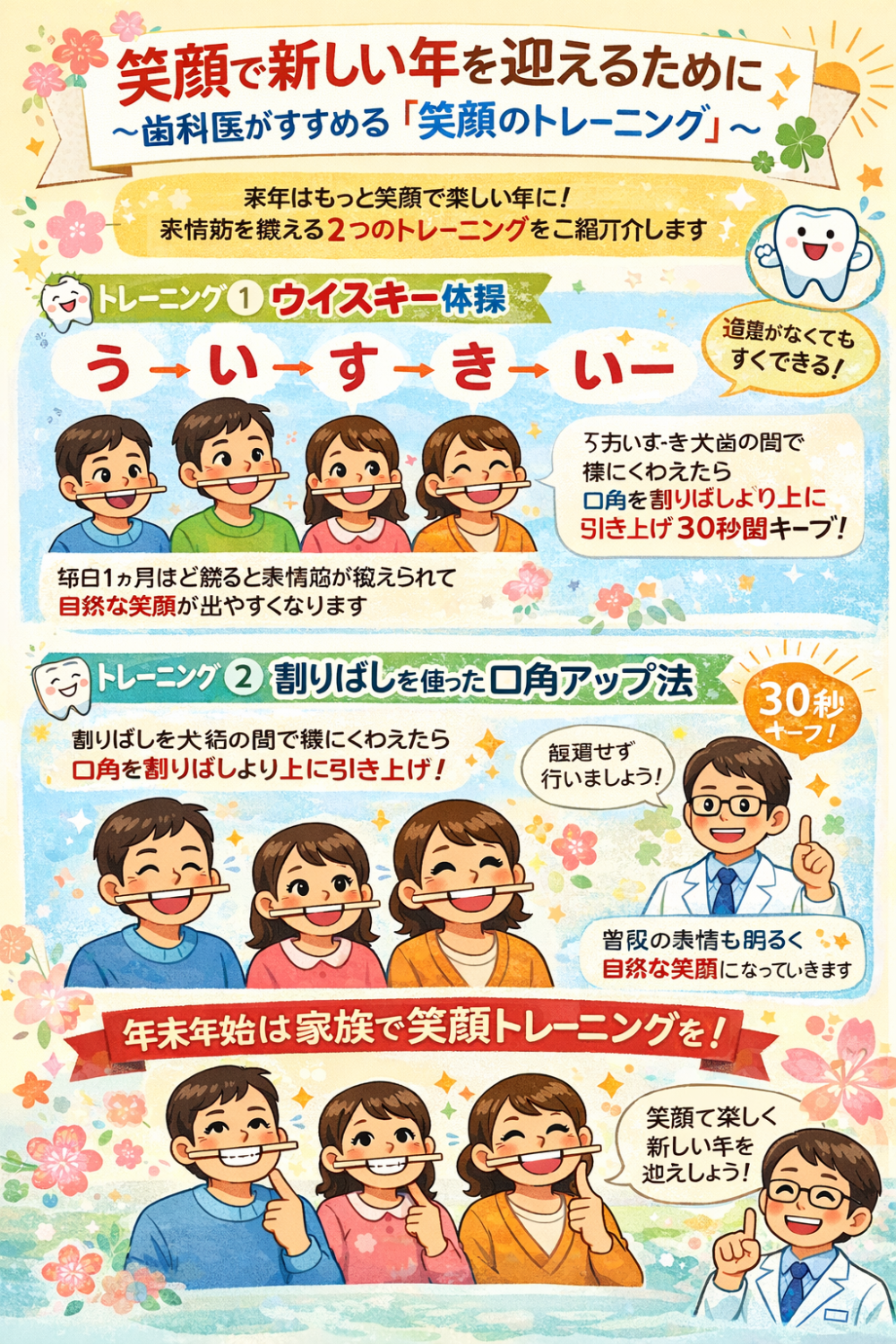 笑顔で新しい年を迎えるために 〜歯科医がすすめる「笑顔のトレーニング」〜