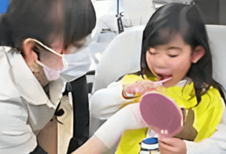 歯磨き指導の様子