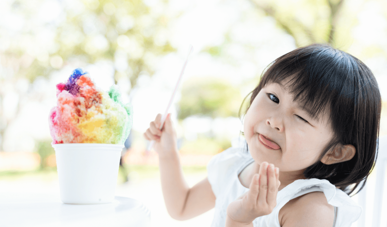 子供の食生活と体温管理のイラスト