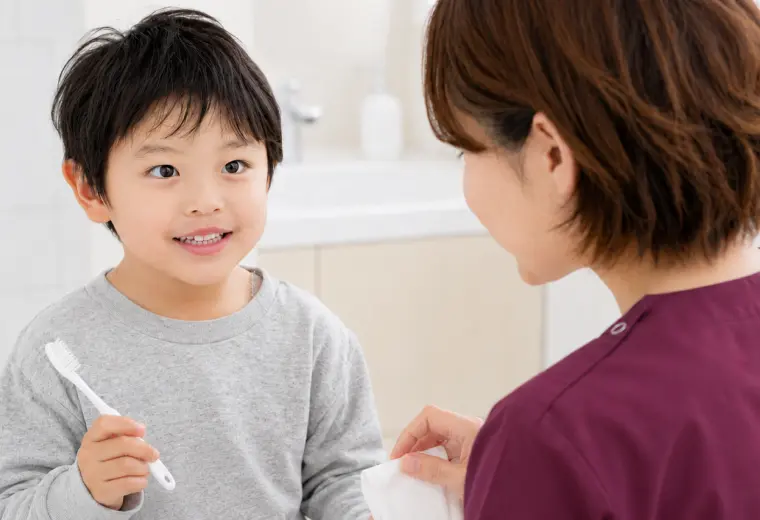 歯磨き指導の様子